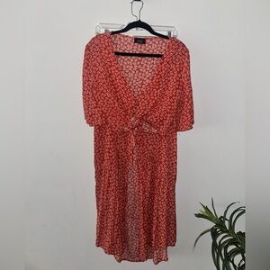 VICI 2 Piece Tie Crop Top /Maxi Button Down Skirt XL